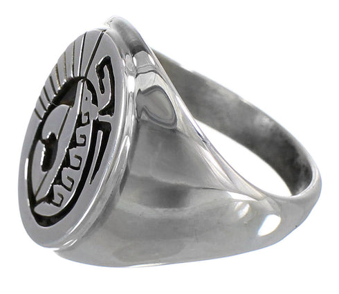 Navajo Calvin Peterson Bear Water Wave Sterling Silver Ring Size 11 RX115515